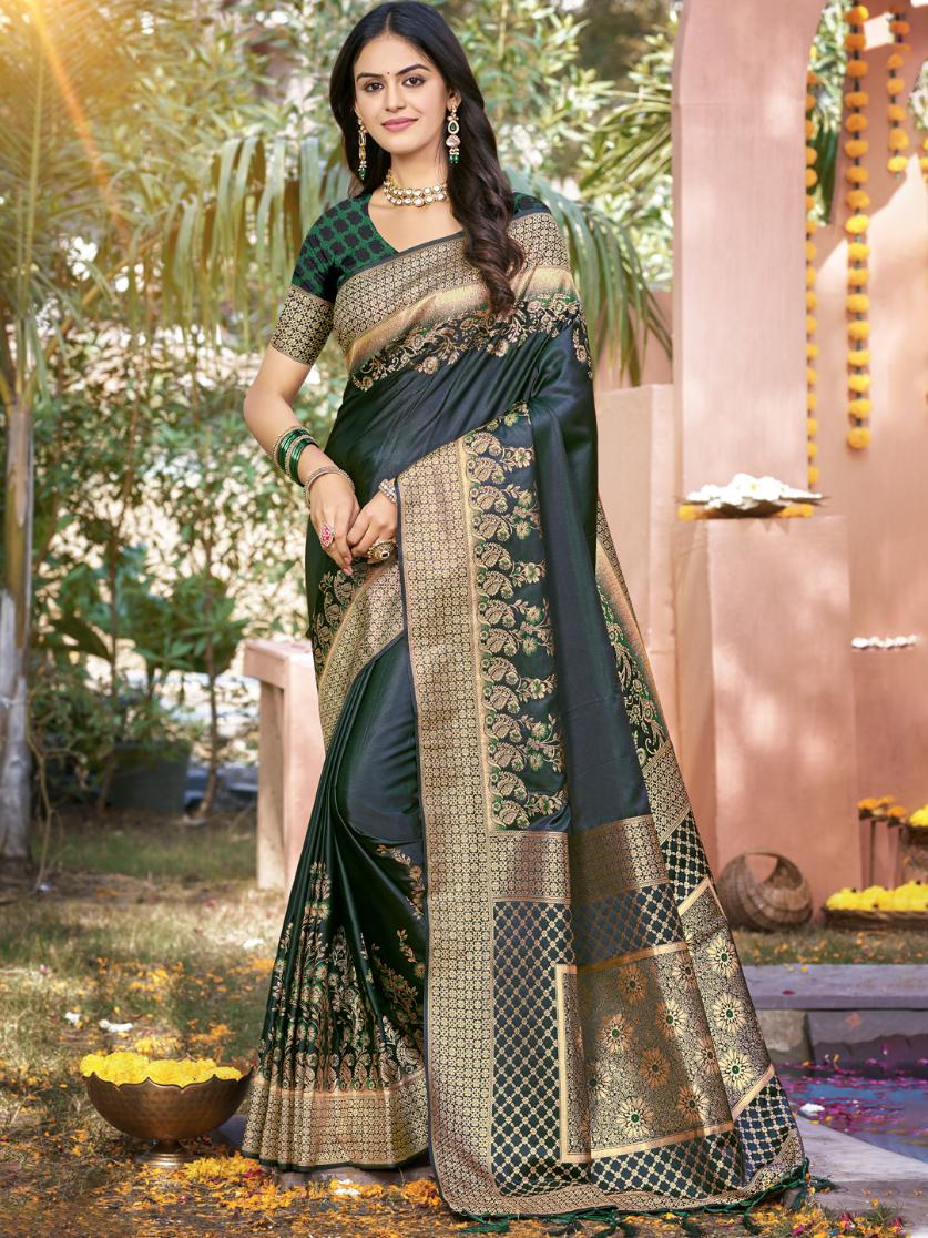 Bunawat Kangana Wedding Wear Satin Silk Saree Collection